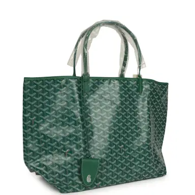 goyard Goyard Goyardine Green Saint Louis GM Tote Bag Palladium Hardware | Thumbnail 2 goyard Goyard Goyardine Green Saint Louis GM Tote Bag Palladium Hardware | Thumbnail 2