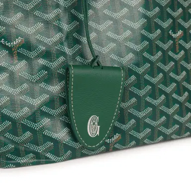 goyard Goyard Goyardine Green Saint Louis GM Tote Bag Palladium Hardware | Thumbnail 7 goyard Goyard Goyardine Green Saint Louis GM Tote Bag Palladium Hardware | Thumbnail 7