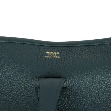HERMÈS Hermes Evelyne III PM Vert Cypress Clemence Gold Hardware | Thumbnail 7 HERMÈS Hermes Evelyne III PM Vert Cypress Clemence Gold Hardware | Thumbnail 7