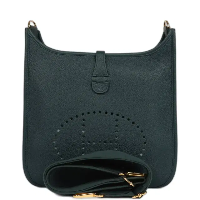 hermes Hermes Evelyne III PM Vert Cypress Clemence Gold Hardware