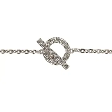 HERMÈS Hermes Finesse Bracelet ST 18K White Gold Hardware & Diamonds | Thumbnail 2 HERMÈS Hermes Finesse Bracelet ST 18K White Gold Hardware & Diamonds | Thumbnail 2