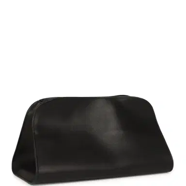 The Row The Row Peggy Clutch Black Saddle Leather Silver Hardware | Thumbnail 2 The Row The Row Peggy Clutch Black Saddle Leather Silver Hardware | Thumbnail 2