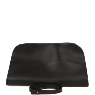The Row The Row Peggy Clutch Black Saddle Leather Silver Hardware | Thumbnail 1 The Row The Row Peggy Clutch Black Saddle Leather Silver Hardware | Thumbnail 1