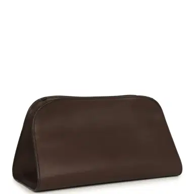 The Row The Row Peggy Clutch Hippo Grey Saddle Leather Silver Hardware | Thumbnail 2