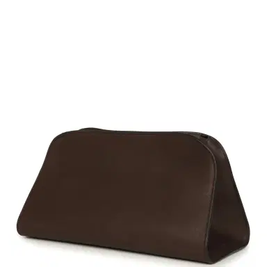The Row The Row Peggy Clutch Hippo Grey Saddle Leather Silver Hardware | Thumbnail 5
