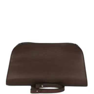 The Row The Row Peggy Clutch Hippo Grey Saddle Leather Silver Hardware | Thumbnail 1