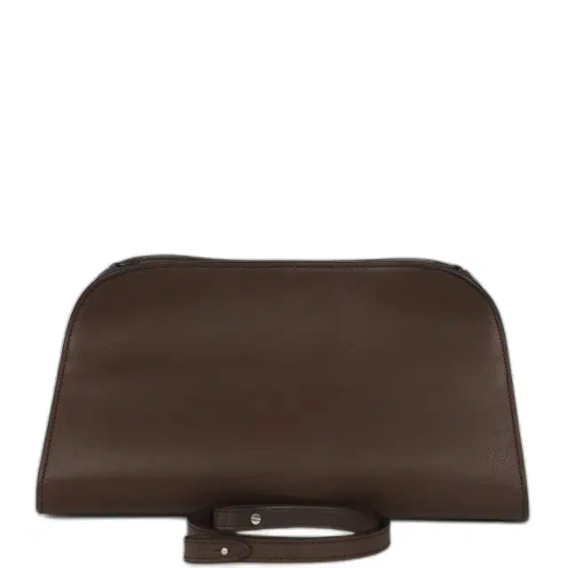 The Row Peggy Clutch Hippo Grey Saddle Leather Silver Hardware