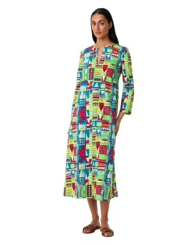 Emporio Sirenuse Giada Caftan in Afrika Print | Thumbnail 1 Emporio Sirenuse Giada Caftan in Afrika Print | Thumbnail 1