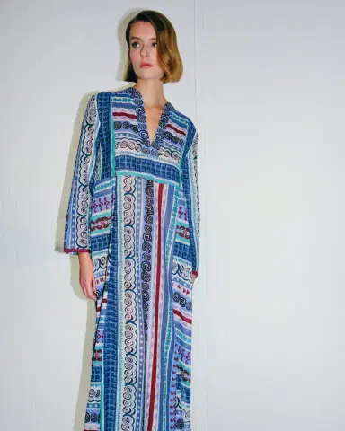 Emporio Sirenuse Giada Caftan in Astral Print | Thumbnail 7