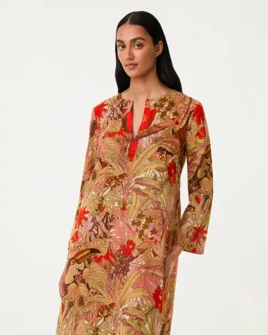 Emporio Sirenuse Giada Caftan in Jungle Print | Thumbnail 3 Emporio Sirenuse Giada Caftan in Jungle Print | Thumbnail 3