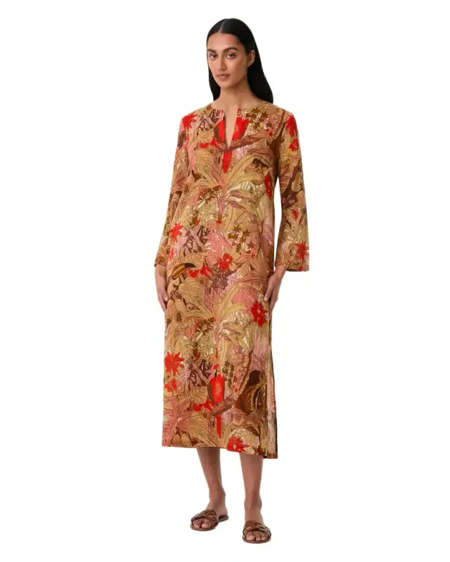 Emporio Sirenuse Giada Caftan in Jungle Print