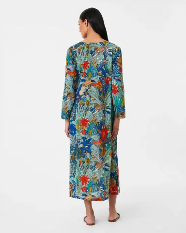 Emporio Sirenuse Giada Caftan in Jungle Print | Thumbnail 4 Emporio Sirenuse Giada Caftan in Jungle Print | Thumbnail 4