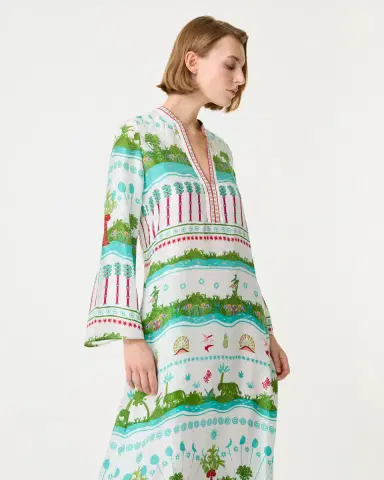 Emporio Sirenuse Jenna Caftan in Eden Print | Thumbnail 3
