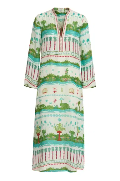 Emporio Sirenuse Jenna Caftan in Eden Print | Thumbnail 6