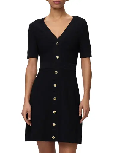 Hervé Léger Women's Winslow Button-Embellished Minidress | Thumbnail 2 Hervé Léger Women's Winslow Button-Embellished Minidress | Thumbnail 2