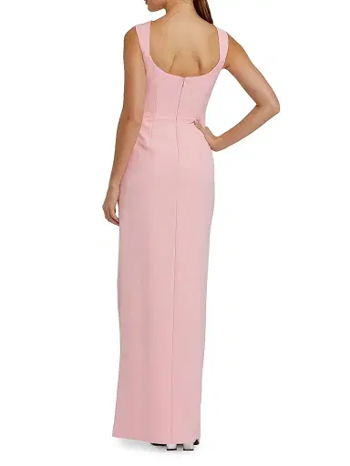Mac Duggal Women's Embellished Bow Crepe Column Gown - Blush - Size 12 | Thumbnail 2