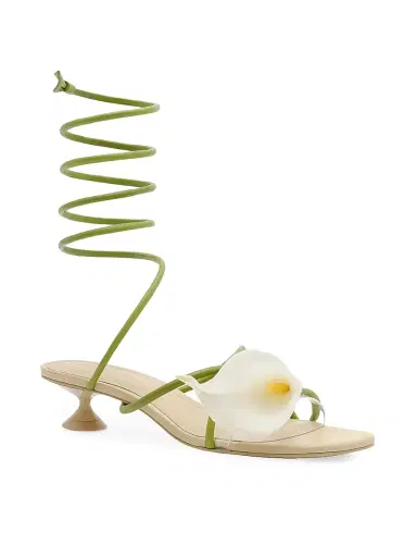 Cult Gaia Women's Claire 38MM Flower-Detail Leather Sandals | Thumbnail 2 Cult Gaia Women's Claire 38MM Flower-Detail Leather Sandals | Thumbnail 2