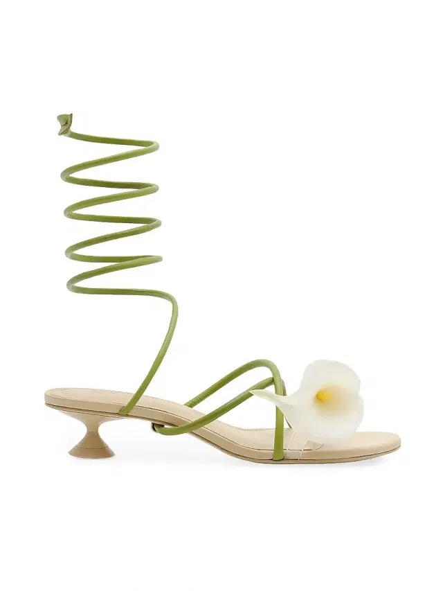 Women's Claire 38MM Flower-Detail Leather Sandals