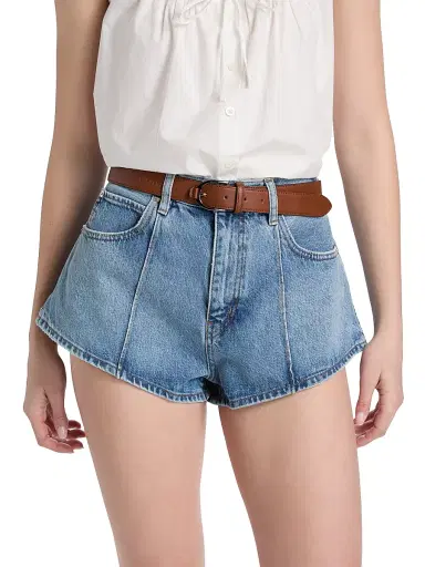 Frame Women's The Tilt Seamed Denim Shorts - Juna | Thumbnail 3
