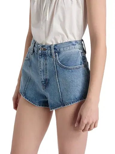 Frame Women's The Tilt Seamed Denim Shorts - Juna | Thumbnail 4