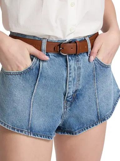 Frame Women's The Tilt Seamed Denim Shorts - Juna | Thumbnail 6