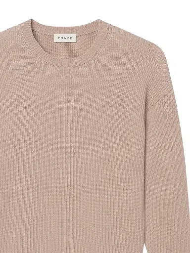 Frame Men's Rib-Knit Wool-Blend Crewneck Sweater - Light Mauve - Size XXL | Thumbnail 8