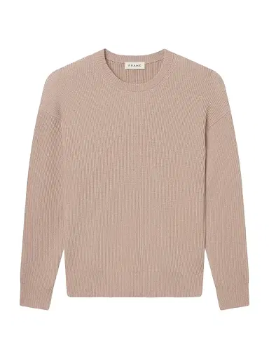 Frame Men's Rib-Knit Wool-Blend Crewneck Sweater - Light Mauve - Size XXL | Thumbnail 1