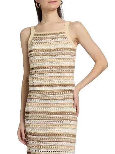 dh New York Women's Kimmy Striped Knit Top - Sunbleach Combo | Thumbnail 3