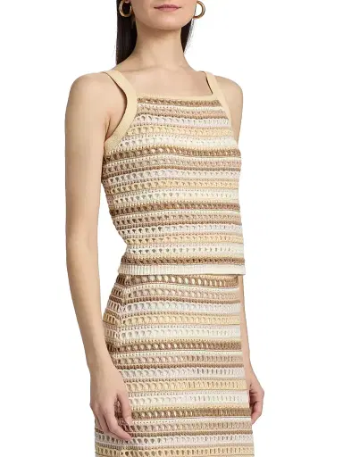 dh New York Women's Kimmy Striped Knit Top - Sunbleach Combo | Thumbnail 4