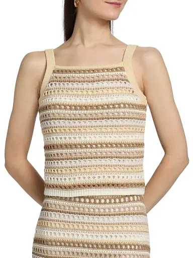 dh New York Women's Kimmy Striped Knit Top - Sunbleach Combo | Thumbnail 6