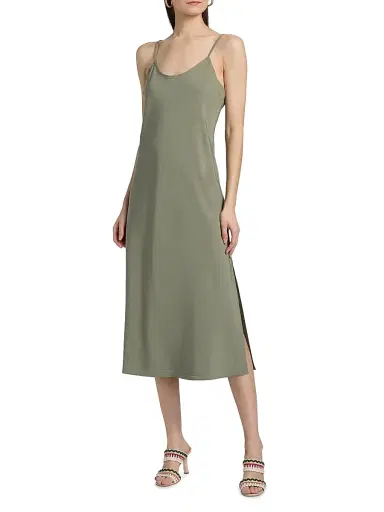 dh New York Women's Mixed-Media Cotton Midi-Dress - Willow - Size Large | Thumbnail 6 dh New York Women's Mixed-Media Cotton Midi-Dress - Willow - Size Large | Thumbnail 6