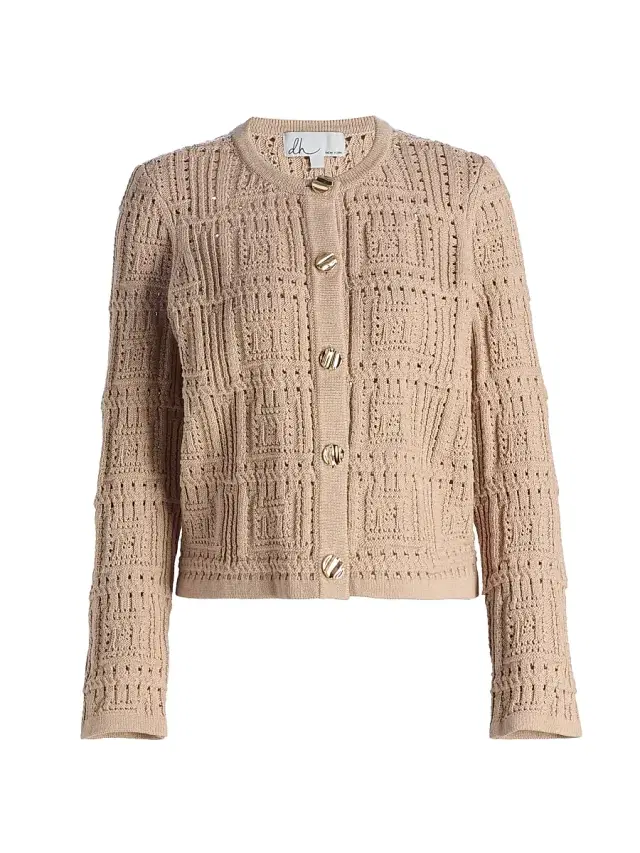 Women's Helena Granny Square Cardigan - Sandstone