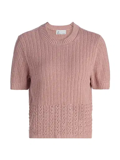 dh New York Women's Khai Linen-Blend Top - Dusty Rose - Size Small | Thumbnail 1