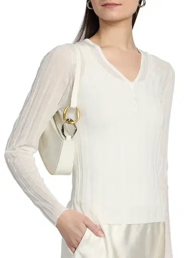 dh New York Women's Lilian Henley Top | Thumbnail 6