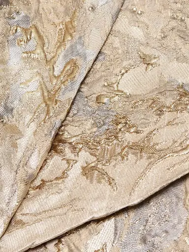 Rene Ruiz Collection Women's Floral Metallic Brocade One-Shoulder Gown - Gold | Thumbnail 7