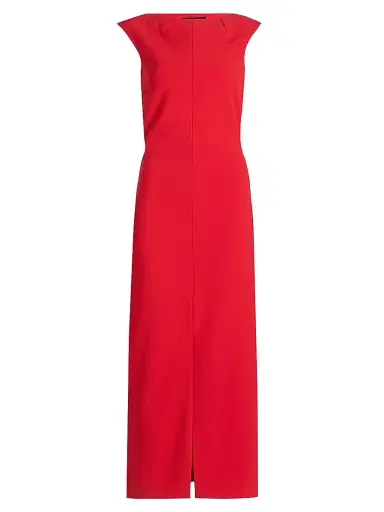 Proenza Schouler Women's Damea Double Crepe Maxi Dress - Tomato - Size 8 | Thumbnail 1