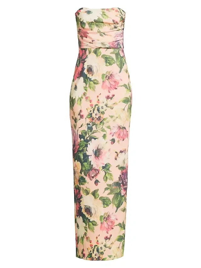 Women's Leonora Floral Gown - Apricot Carnations