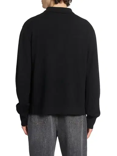 OFFICINE GÉNÉRALE Men's Bene Merino Wool Quarter-Zip Sweater - Black - Size XXL | Thumbnail 5 OFFICINE GÉNÉRALE Men's Bene Merino Wool Quarter-Zip Sweater - Black - Size XXL | Thumbnail 5