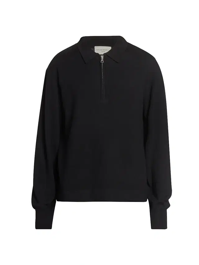Men's Bene Merino Wool Quarter-Zip Sweater - Black