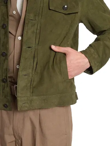 OFFICINE GÉNÉRALE Men's Liam Suede Jacket | Thumbnail 6