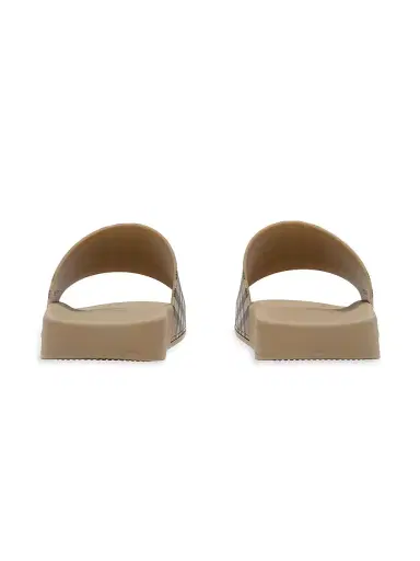 Burberry Men's Furley Check Slide Sandals - Beige | Thumbnail 3 Burberry Men's Furley Check Slide Sandals - Beige | Thumbnail 3