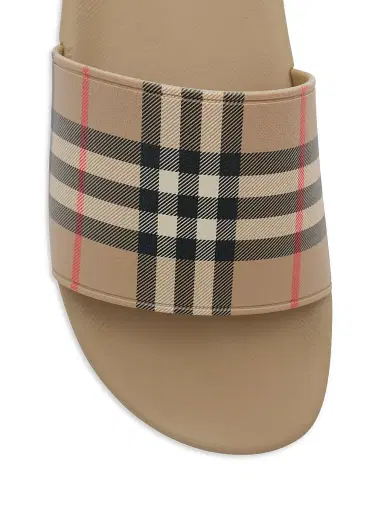 Burberry Men's Furley Check Slide Sandals - Beige | Thumbnail 5 Burberry Men's Furley Check Slide Sandals - Beige | Thumbnail 5