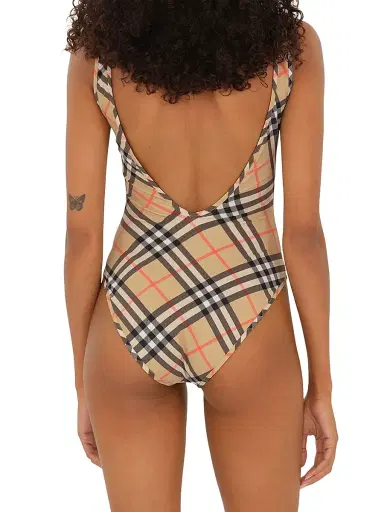Burberry Women's Sabina Check One-Piece Swimsuit - Sand Ip Check - Size XXS | Thumbnail 5