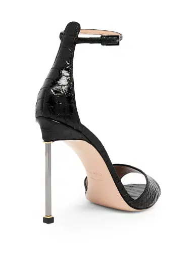 Tom Ford Women's 105MM Python-Embossed Stiletto Sandals - Black - Size 10 | Thumbnail 3 Tom Ford Women's 105MM Python-Embossed Stiletto Sandals - Black - Size 10 | Thumbnail 3