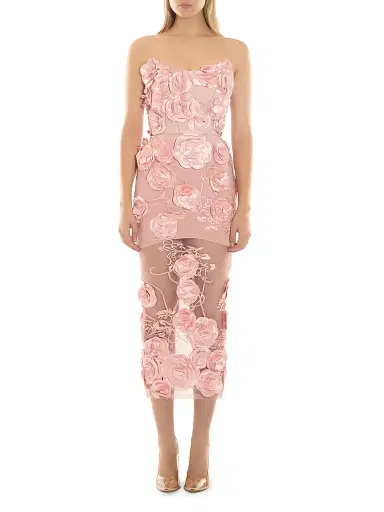 Zhivago Women's Dream Of That Floral-Appliquéd Sheath Cocktail Dress - Beige - Size 14 | Thumbnail 2 Zhivago Women's Dream Of That Floral-Appliquéd Sheath Cocktail Dress - Beige - Size 14 | Thumbnail 2