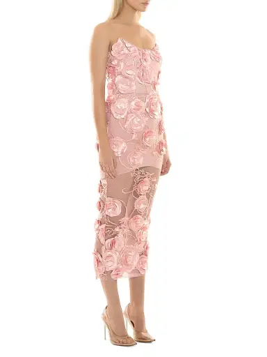 Zhivago Women's Dream Of That Floral-Appliquéd Sheath Cocktail Dress - Beige - Size 14 | Thumbnail 3 Zhivago Women's Dream Of That Floral-Appliquéd Sheath Cocktail Dress - Beige - Size 14 | Thumbnail 3