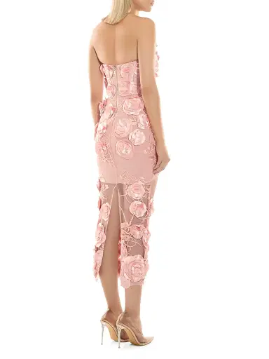 Zhivago Women's Dream Of That Floral-Appliquéd Sheath Cocktail Dress - Beige - Size 14 | Thumbnail 4 Zhivago Women's Dream Of That Floral-Appliquéd Sheath Cocktail Dress - Beige - Size 14 | Thumbnail 4