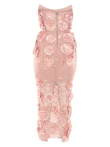 Zhivago Women's Dream Of That Floral-Appliquéd Sheath Cocktail Dress - Beige - Size 14 | Thumbnail 5 Zhivago Women's Dream Of That Floral-Appliquéd Sheath Cocktail Dress - Beige - Size 14 | Thumbnail 5