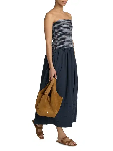 Ramy Brook Women's Jace Stitch Strapless Maxi Dress - Navy | Thumbnail 2