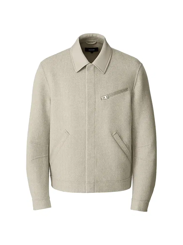 Men's Hayes Double-Face Wool Workwear Jacket - Taupe Mix Taupe